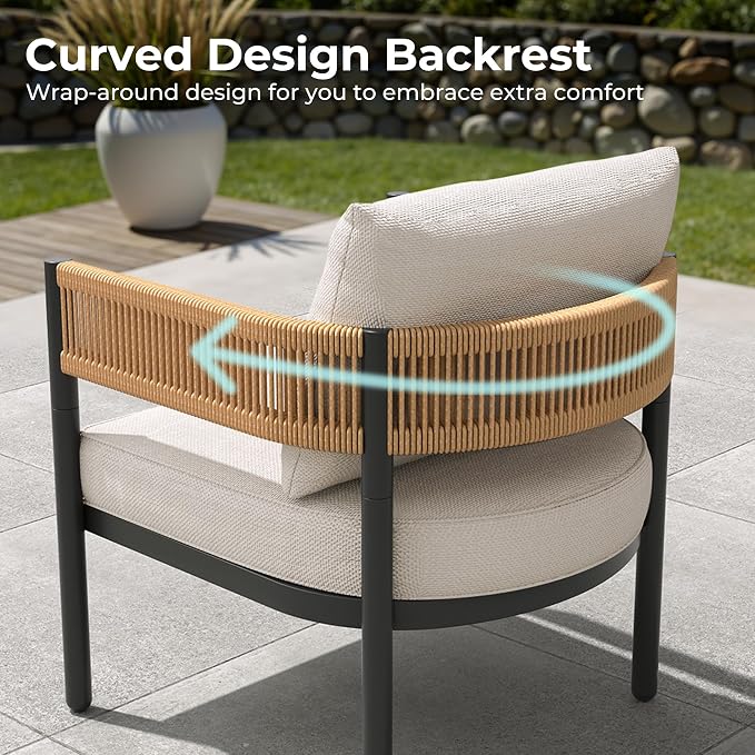 Grand patio 6-Piece Wicker Outdoor Furniture Set - Image 7