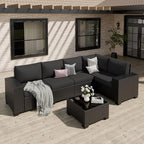 Patio Furniture Set, Wide Armrest Outdoor Furniture Set by VonzoyHome