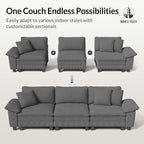 HERA'S HOUSE 88" Modular Sectional Sofa, L Shaped Couches - Image 7