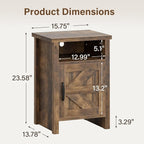 JUMMICO Farmhouse Nightstand, Modern Bedside Table - Image 7