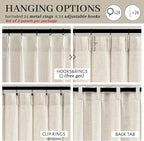Birch 70 Inch Extra Wide Light Filtering Viral Curtains 120 Inches Long - Image 5