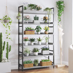 HCHQHS Bookshelf, Adjustable Industrial Bookcase, Vertical Tall Book Shelf - Image 8
