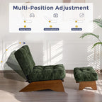 MAXYOYO Accent Chair with Ottoman Adjustable Backrest, Tufted Living Room Chair - Image 4