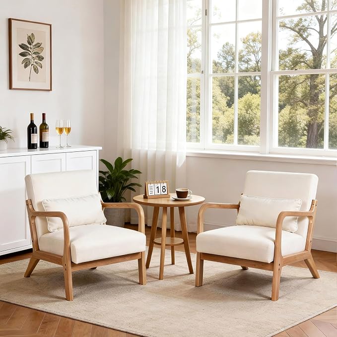 Mid Century Accent Chair, Comfy Arm Chair - Image 3