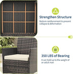 GAOMON 3-Piece Patio Furniture Set, Modern PE Rattan Conversation Set - Image 8