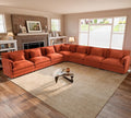 ELUCHANG 150" Oversized V-Shaped Cloud Couch Modular Sectional Sofa by ELUCHANG