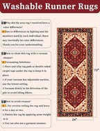 SERISSA 2x6 Washable Non Slip Boho Runner Rug - Image 6
