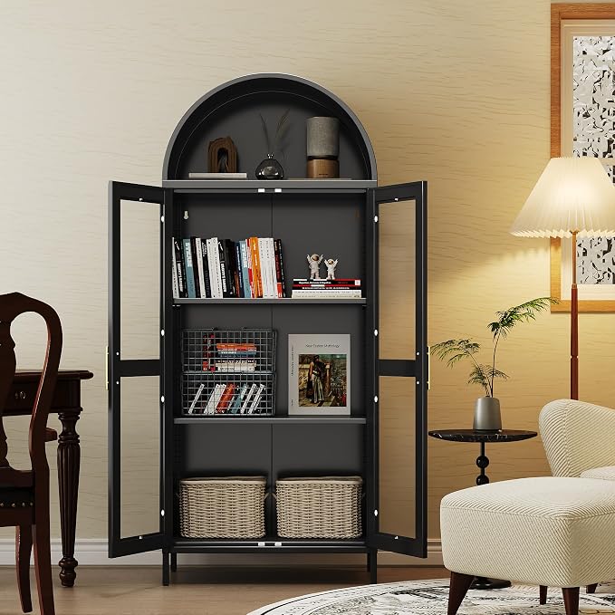 VEXPOR 73" Tall Arched Bookcase - Image 6