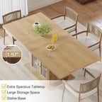 HSH Dining Table for 4–6, 63 Inch Wood Farmhouse Kitchen Table - Image 6