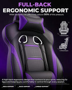 GTPLAYER Gaming Chair with Footrest, Big and Tall Game Chair 350lb Racing Style - Image 7