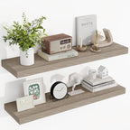 Acovy 36 Inch Floating Shelves, 3D Textured Wood Grain, Wooden Shelves by Acovy