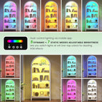 HNEBC Arched Display Case with RGB Lights, LED Curio Cabinet with Shelf - Image 4