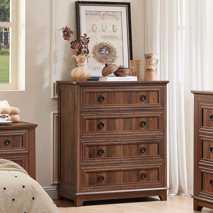 Joaxswe Farmhouse 4 Drawer Dresser - Image 11