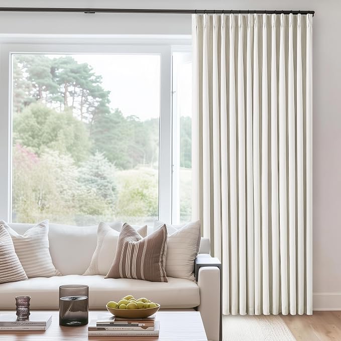 Natural Linen 100% Black Out Curtains 86 Inches Long 2 Panels Set | Pinch by Twodrapes