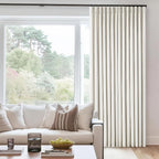 Natural Cream Pinch Pleated Full Blackout Curtains 100 Inches Long 2 Panels | by Twodrapes