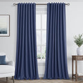 100% Blackout Curtains 120 Inch Length 2 Panels Set by Guken