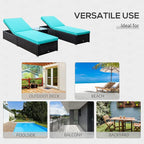Outsunny Chaise Lounge Chair Set of 2 - Image 6
