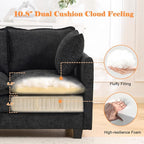Loveseat Sofa with Ottoman - Image 6