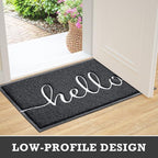 Black Door Mat Welcome Mats Outdoor Indoor Doormat - Image 5