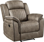 Lexicon Recliner Chair, Home Theater Seating, Manual Polished Microfiber - Image 6