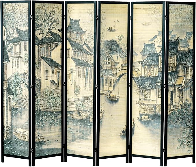 MyGift 6 Panel Room Divider Privacy Partition by MyGiftHome