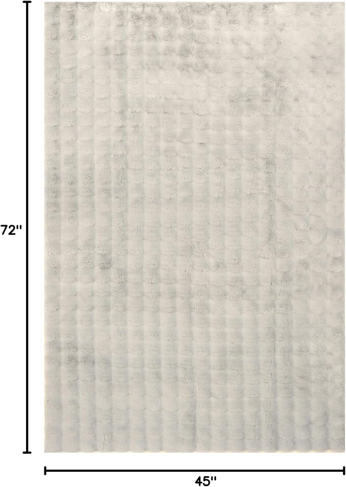 nuLOOM Jeni Grey Checkered Washable Area Rug - Image 2