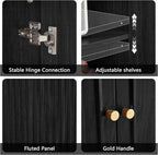 63'' Fluted Sideboard Buffet Cabinet - Image 4