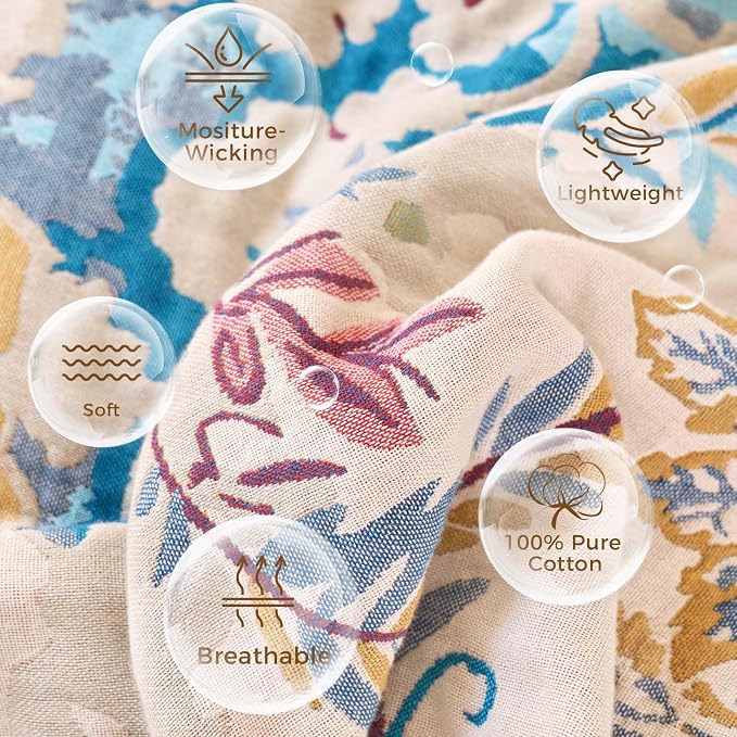 LUTBM Boho Throw Blanket for Couch Sofa Chair Cotton Summer Blankets for - Image 7