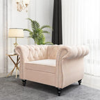 QHITTY 2 Piece Living Room Set, Sectional Chesterfield Sofa Chair Contemporary - Image 7