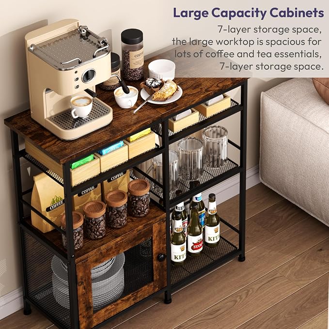 SWTYMIKI Coffee Bar Cabinet Station - Image 6