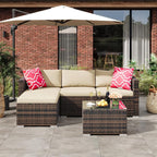5-Piece Outdoor Sectional Sofa Set, All-Weather PE Rattan Patio Furniture - Image 8