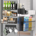 Magnetic Spice Rack for Refrigerator, 7 Pack Metal Magnetic Shelf, Moveable by DTUQYX