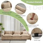 Oprisen 120" Modular Sectional Sofa, Comfy Cloud Couch Sectional, Chenille Sofa - Image 6