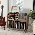Record Player Stand, Large Record Player Table Cabinet - Image 4