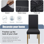 BIETYONE Stretch Dining Chair Covers Set of 8, Soft Removable Washable Kitchen - Image 3