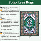 SERISSA 5x7 Washable Non Slip Boho Area Rug - Image 2