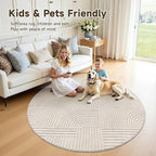 Pauwer 6ft Area Rugs for Living Room, Modern Non Slip Washable Rug, Soft Fluffy - Image 6