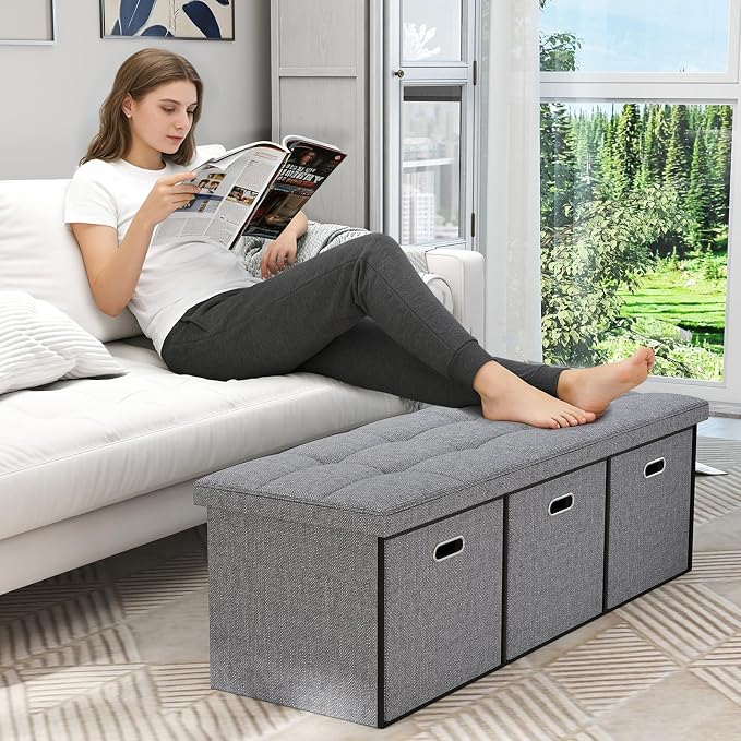 43''W Storage Ottoman Bench - Image 7