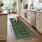 HEBE Hallway Runner Rug 2'x6', Washable Non Slip Kitchen Rug Runner | Soft Boho - Image 2