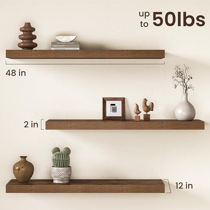 Floating Shelves 48Inch Long, 12 Inch Deep Floating Shelves - Image 3