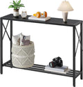 Tajsoon Console Table, 2-Tier Entryway Table, 41.8”L Narrow Sofa Tables by Tajsoon