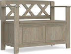 SIMPLIHOME Amherst Entryway Storage Bench by SimpliHome