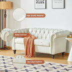 QHITTY 2 Piece Living Room Set, Sectional Chesterfield Sofa Chair Contemporary - Image 3