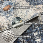 2x3 Small Washable Area Rug: Non-Slip Door Mat Midnight Sky | Dense Low Pile - Image 2