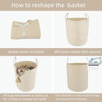 XUANGUO Cotton Rope Laundry Basket Hamper - Image 7