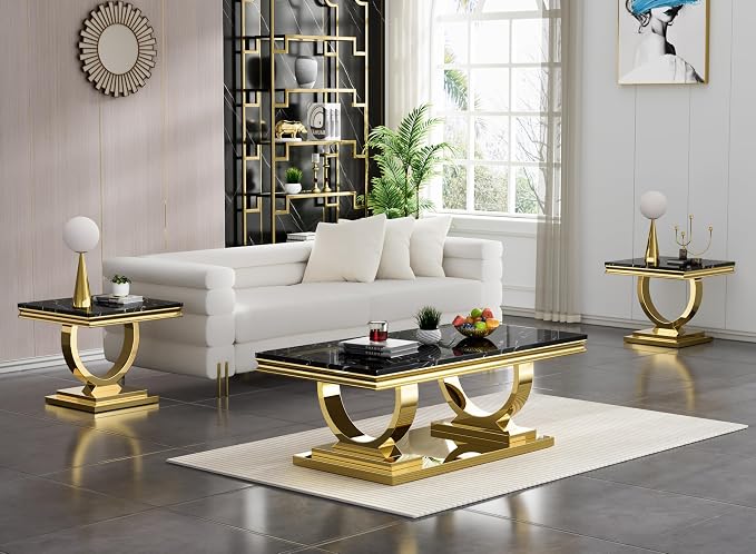Henf 47" Marble Coffee Table - Image 5