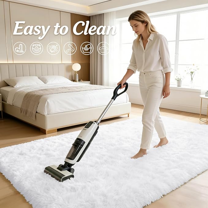 OLANLY 3x4 Machine Washable Accent Rug, Soft Fluffy Shaggy Area Rug - Image 6