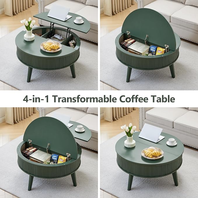 Round Lift Top Coffee Table - Image 5