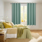 Blackout Curtains for Bedroom, Sage Green, 52 x 63 Inch, 2 Panels | Thermal - Image 6