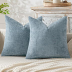 MIULEE Decorative Couch Throw Pillow Covers 18x18 Inch Coastal Blue 2 Pack | by MIULEE